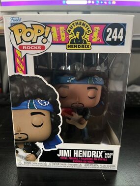 Funko Jimi Hendrix Vinyl Figure with Blue Bandana and Black Hair